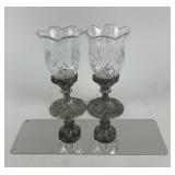 Pair of Vintage Godinger Silver Plated Candle