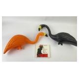 Black & Orange Blowmold Flamingo