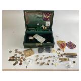 Costume Jewelry: 600 Club Pin, Christy knife, bowl