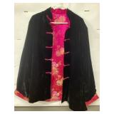 Mandarin Black Velvet Jacket
