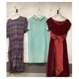 Lady Carol Paisley, Turquoise Lace, Red Velvet Dre