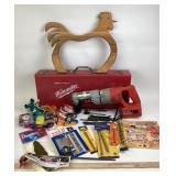 Milwaukee 18V Drill, Irwin Bits, Raiders Stationer