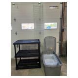 Plastic Shelf, 2 - 50 Gallon Grey Storage