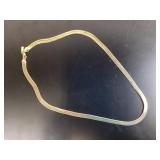 24k RG Stamped Herringbone Necklace 19 inches