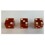 (2) numbered El Cortez Las Vegas Bakelite Dice,