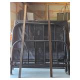 Black Metal Bed Frame With Rails