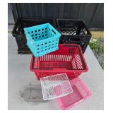 Plastic And Metal Storage Crates And Baskets