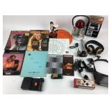 Electronics, Headphones, Magazines, Bicycle Poker