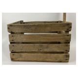 Wood Slat Crate with Natural Patina
