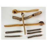 Burl Wood Decor, Rustic Novelty Pencils