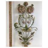 Iron Candle Holder: Painted Floral
