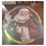 Santa Clause Wall Hanging Round - 30 in. Pinky