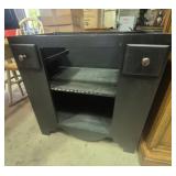 Wood Cabinet With 2 Drawers - No Top - Painted