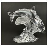 Dolphin Art Glass Paperweight Sculpture Lenox