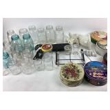 Mason Jars, Cookie Tins, Ceramic Wall Mounts