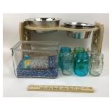 Mason Jars, Dog Bowl Stand, Glass Jar
