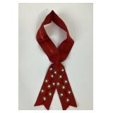 Red Neck Ribbon With Starburst Pearl Embellishment