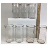 Clear Glass Cottage Cheese Jars
