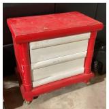 Wood 2 drawer wheeled storage