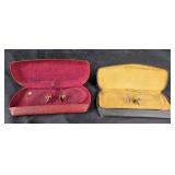 Pince-Nez Eyeglasses With Cases
