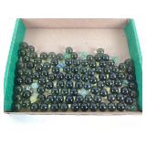 Glass Marbles in Shades of Green