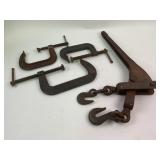 C-Clamps, Lever Load Binder with Hooks