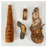 Ent Tree Characters, carved wood, Resin