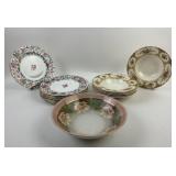 German, Crown Staffordshire, Myott China Plates, B