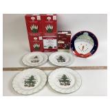 Nikko Happy Holidays & Snowman Portrait Plates, St
