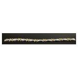 .925 Sterling Silver CZ womens bracelet, 17.14g