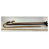 Wooden Walking Canes With Curved Handles