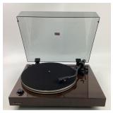 Fluance RT85W turntable with natural walnut