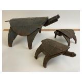 Welded Iron Turtle Figures