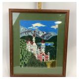 Framed Needlework Depicting Neuschwanstein Castle
