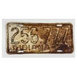 1938 Indiana License Plate Lucky 777!