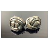 Sterling Stamped screwback earrings 9.83g TW