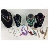 Costume Jewlery: Shell Necklace, Butterfly gold