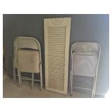 Samsonite Folding Chairs (2) With Padded Suede