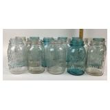 Ball Perfect, Kerr, Atlas Mason Jars, Clear And Bl