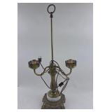 Brass Table Lamp With Dual Sockets