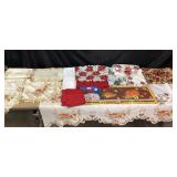 Holiday Tablecloths, Embroidered Runners