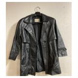 Leather Trench Jacket Size Small