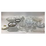 Glass Serving Bowls, Plates, Cups, Dishware