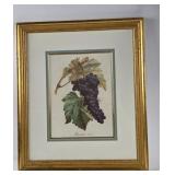 Gilded Frame With Botanical Print Muscat Noir
