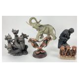 Sculptures: ï¿½Elephant, Dragons, Monkeys