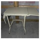 Metal Folding Sewing Table On Casters