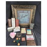 Decorative Box, Framed Sign, Ceramic Hearts +