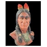 Large Native American Chief Sculpture