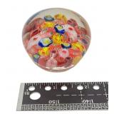 Decorative Millefiori Art Glass Paperweight