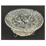 Fenton Clear Kettle Ashtray Daisy & Buttons